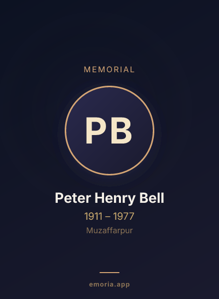 Memorial portrait of Peter Henry Bell