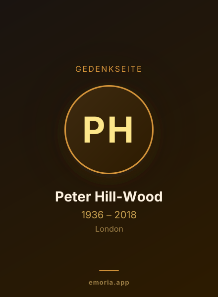 Gedenkportrait von Peter Hill-Wood
