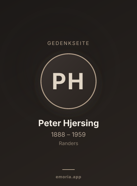 Gedenkportrait von Peter Hjersing