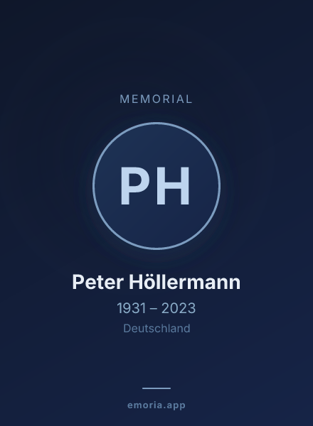 Memorial portrait of Peter Höllermann