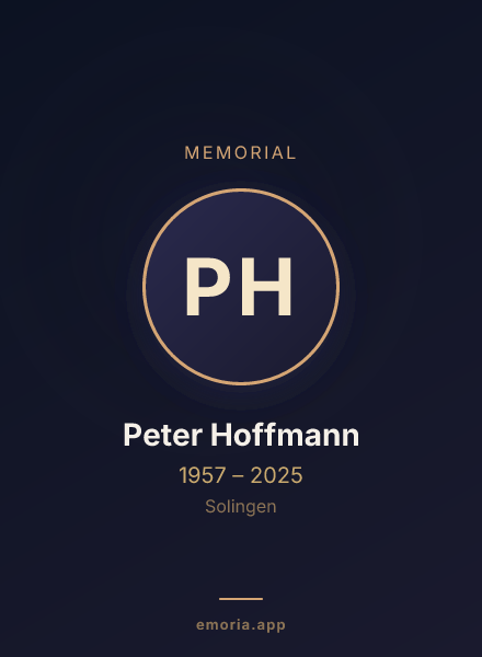 Memorial portrait of Peter Hoffmann