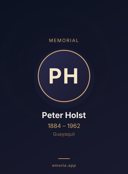 Memorial portrait of Peter Holst