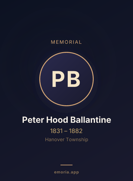 Memorial portrait of Peter Hood Ballantine