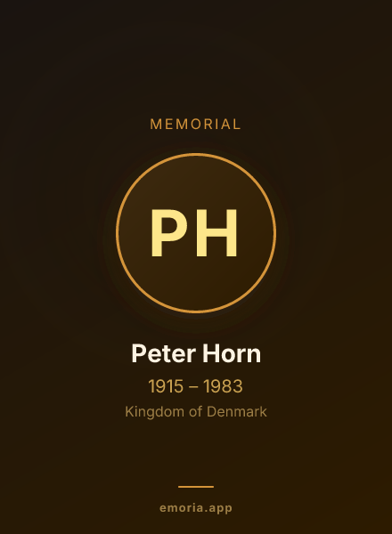 Memorial portrait of Peter Horn