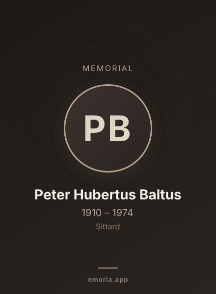 Memorial portrait of Peter Hubertus Baltus