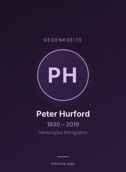 Gedenkportrait von Peter Hurford