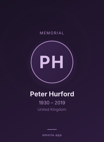 Memorial portrait of Peter Hurford