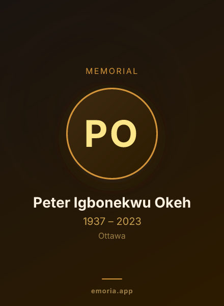 Memorial portrait of Peter Igbonekwu Okeh