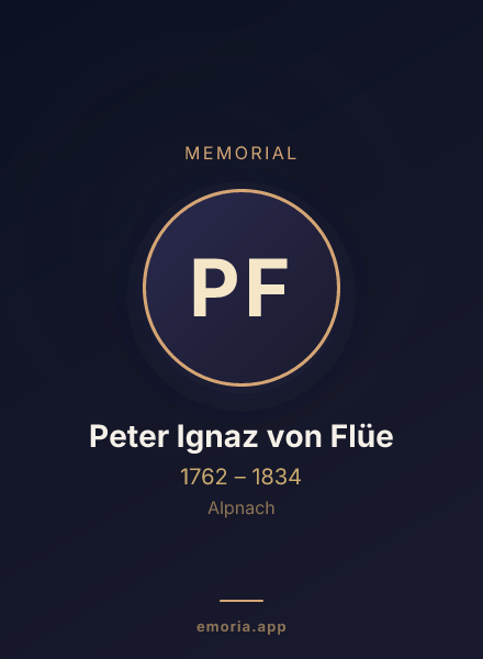 Memorial portrait of Peter Ignaz von Flüe