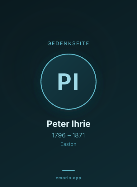 Gedenkportrait von Peter Ihrie