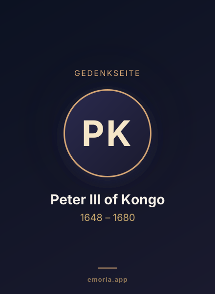 Gedenkportrait von Peter III of Kongo