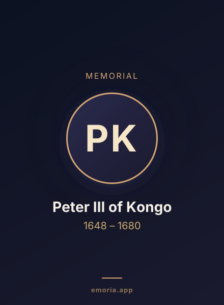 Memorial portrait of Peter III of Kongo