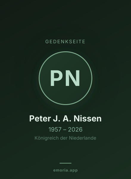 Gedenkportrait von Peter J. A. Nissen