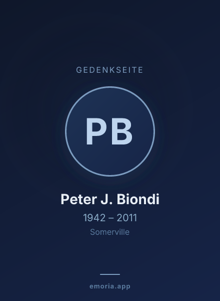 Gedenkportrait von Peter J. Biondi