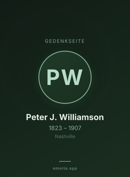 Gedenkportrait von Peter J. Williamson