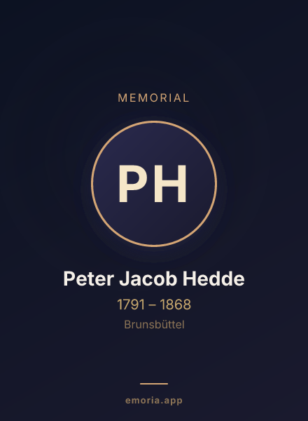 Memorial portrait of Peter Jacob Hedde