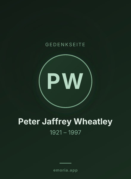 Gedenkportrait von Peter Jaffrey Wheatley