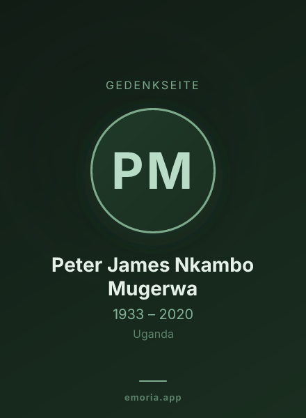 Gedenkportrait von Peter James Nkambo Mugerwa