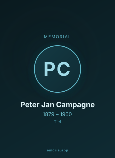 Memorial portrait of Peter Jan Campagne