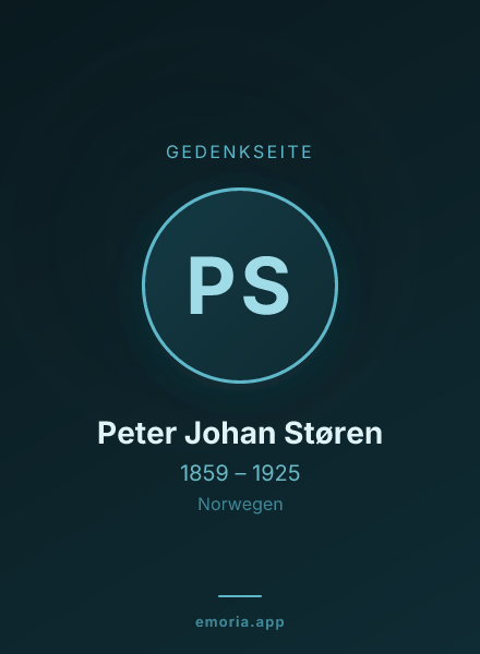 Gedenkportrait von Peter Johan Støren