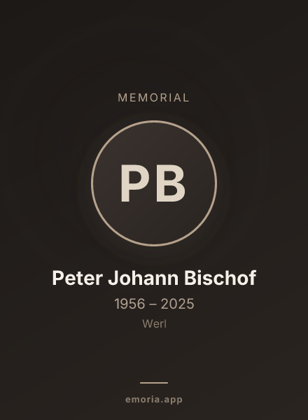 Memorial portrait of Peter Johann Bischof