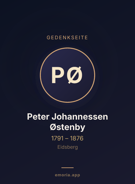 Gedenkportrait von Peter Johannessen Østenby