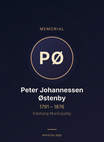 Memorial portrait of Peter Johannessen Østenby