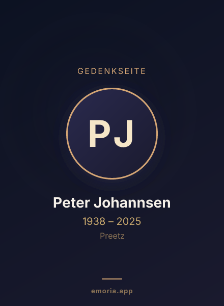 Gedenkportrait von Peter Johannsen