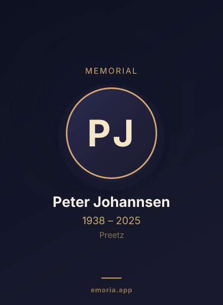 Memorial portrait of Peter Johannsen