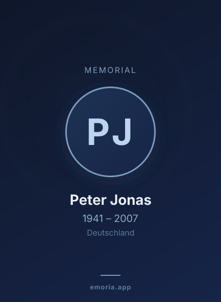 Memorial portrait of Peter Jonas