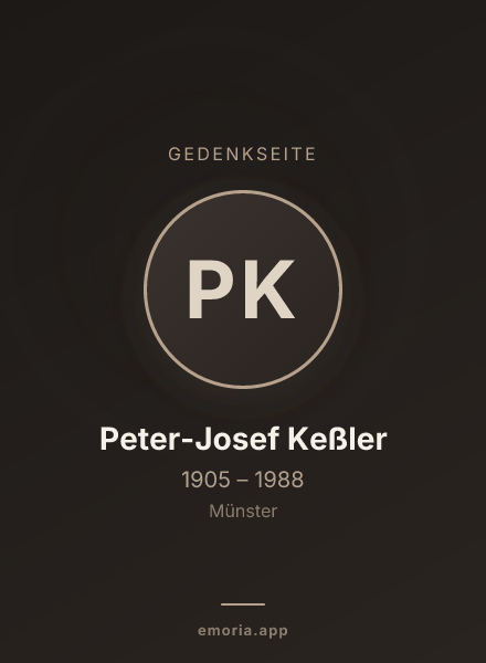 Gedenkportrait von Peter-Josef Keßler