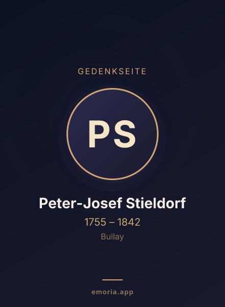 Gedenkportrait von Peter-Josef Stieldorf