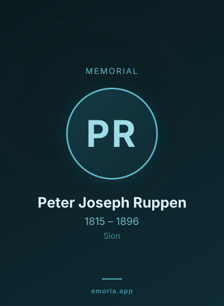 Memorial portrait of Peter Joseph Ruppen