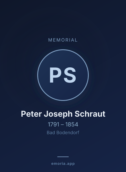 Memorial portrait of Peter Joseph Schraut