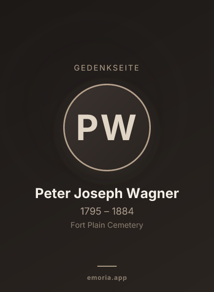 Gedenkportrait von Peter Joseph Wagner