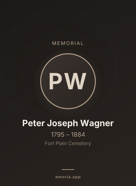 Memorial portrait of Peter Joseph Wagner