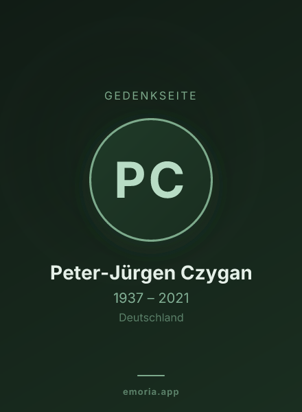 Gedenkportrait von Peter-Jürgen Czygan