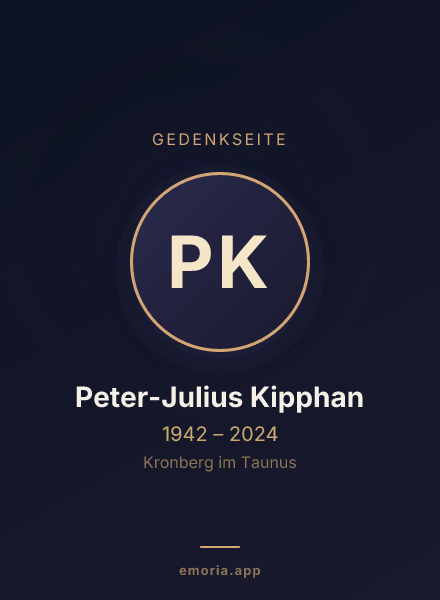 Gedenkportrait von Peter-Julius Kipphan