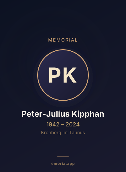 Memorial portrait of Peter-Julius Kipphan