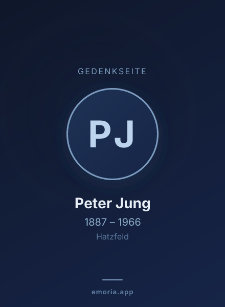 Gedenkportrait von Peter Jung