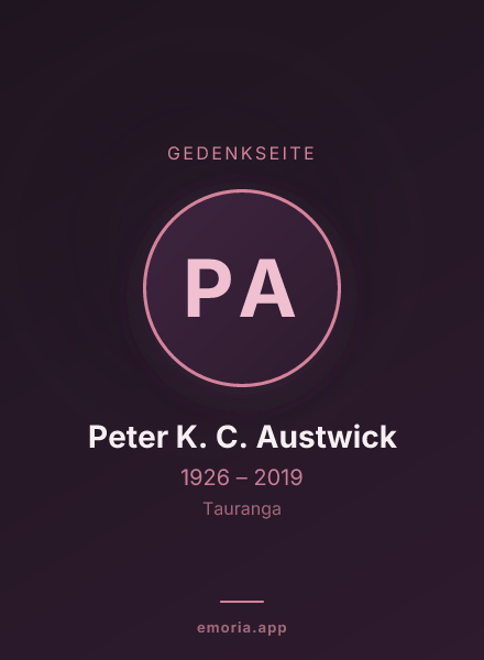 Gedenkportrait von Peter K. C. Austwick