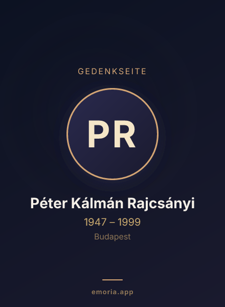 Gedenkportrait von Péter Kálmán Rajcsányi