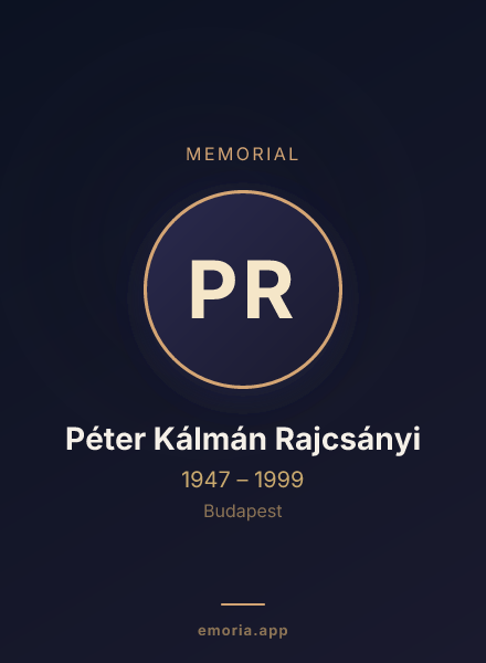 Memorial portrait of Péter Kálmán Rajcsányi