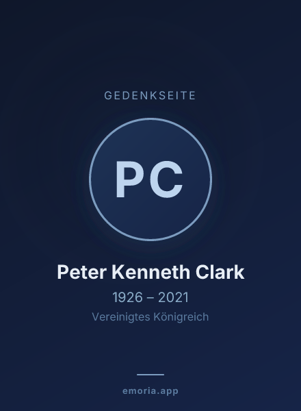 Gedenkportrait von Peter Kenneth Clark