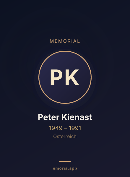 Memorial portrait of Peter Kienast