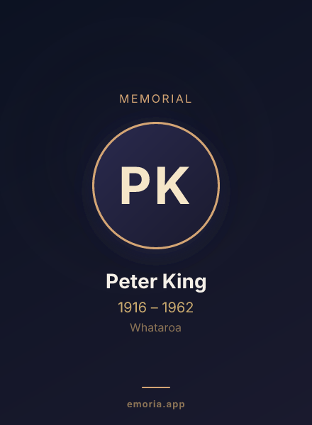 Memorial portrait of Peter King