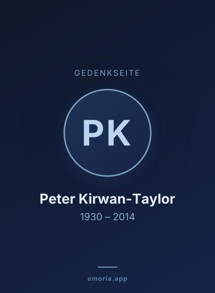 Gedenkportrait von Peter Kirwan-Taylor