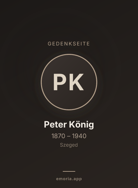 Gedenkportrait von Peter König