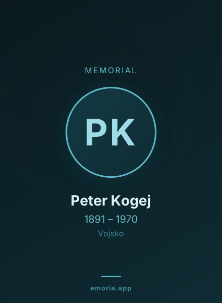 Memorial portrait of Peter Kogej