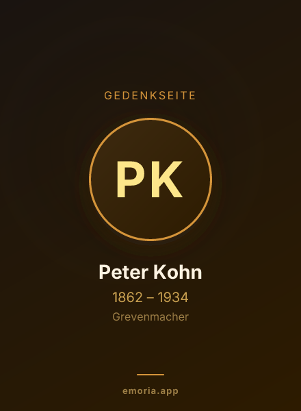 Gedenkportrait von Peter Kohn